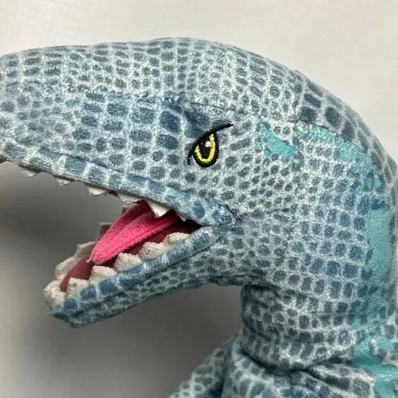 Jurassic Park World Blue Velociraptor Dinosaur Plush Stuffed Animal 14” Raptor - Picture 8 of 10